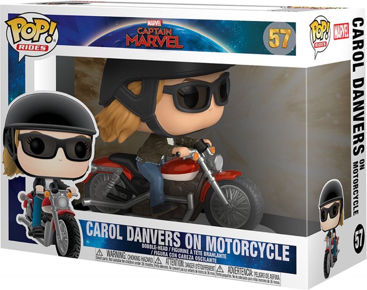 funko pop motorcycle helmet Funko POP! Marvel - Captain Marvel