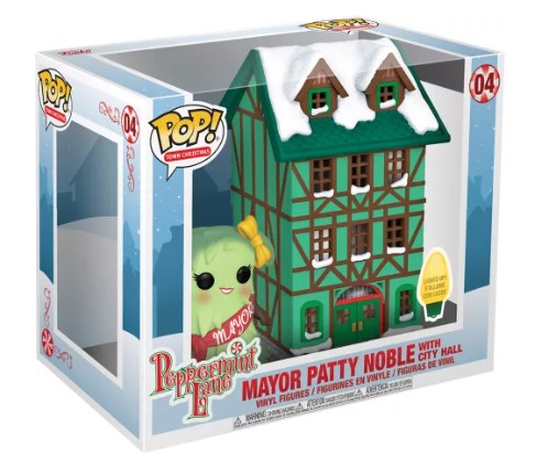 Funko POP! Peppermint Lane - Mayor Patty Noble with City Hall #04 in doos