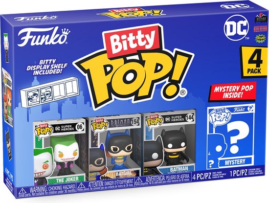 Funko Bitty POP! DC Batman - The Joker, Batgirl, Batman & Mystery POP! voorkant