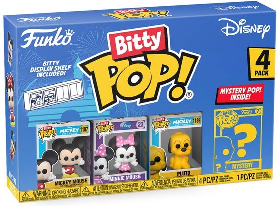 Funko Bitty POP! Disney Classics - Mickey Mouse, Minnie Mouse, Pluto & Mystery POP! voorkant