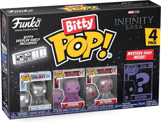 Funko Bitty POP! Marvel The Infinity Saga - War Machine, Vision, Ultron & Mystery POP! voorkant