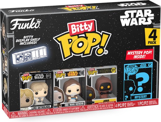 Funko Bitty POP! Star Wars - Luke Skywalker, Obi-Wan Kenobi & Mystery POP! voorkant