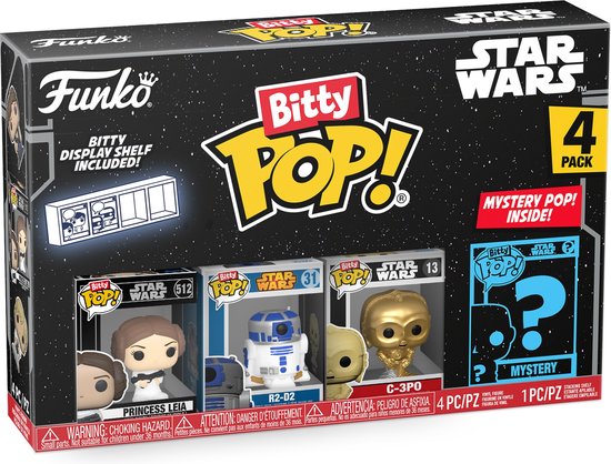 Funko Bitty POP! Star Wars- Princess Leia, R2-D2, C-3PO & Mystery POP! voorkant