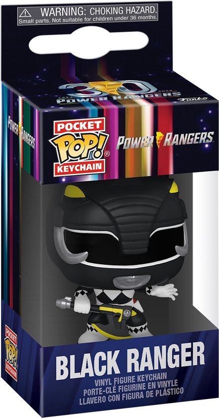 Funko POP! Pocket Keychain - Power Rangers - Black Ranger in doos