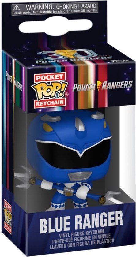 Funko POP! Pocket Keychain - Power Rangers - Blue Ranger in doos