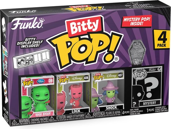 Funko Bitty POP! Disney The Nightmare before Christmas - Oogie Boogie, Lock, Shock & Mystery POP! voorkant