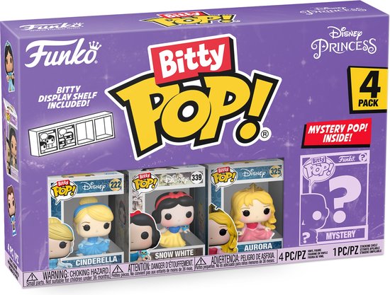 Funko Bitty POP! Disney Princess - Cinderella, Snow White, Aurora & Mystery POP! voorkant