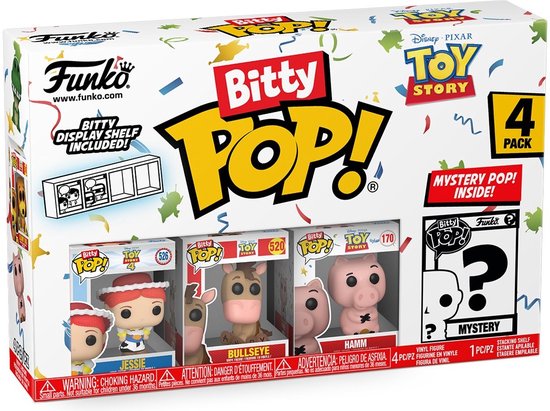 Funko Bitty POP! Disney Toy Story - Jessie, Bullseye, Hamm & Mystery POP! voorkant