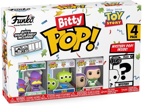 Funko Bitty POP! Disney Toy Story - Emperor Zurg, Alien, Buzz Lightyear & Mystery POP! voorkant