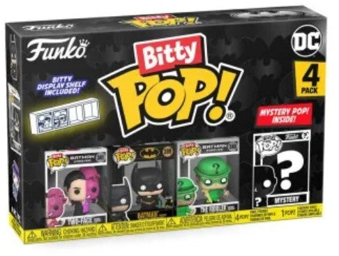 Funko Bitty POP! DC Batman - Two-Face, Batman, The Riddler & Mystery POP! voorkant