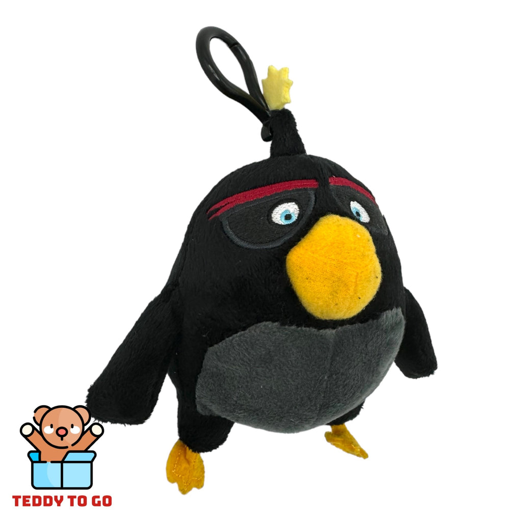Angry Birds Bomb Bagclip knuffel zijaanzicht
