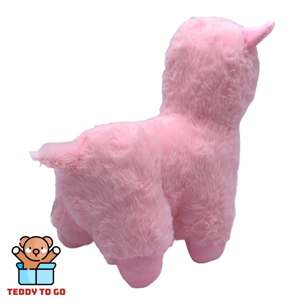 Roze Alpaca knuffel achterkant