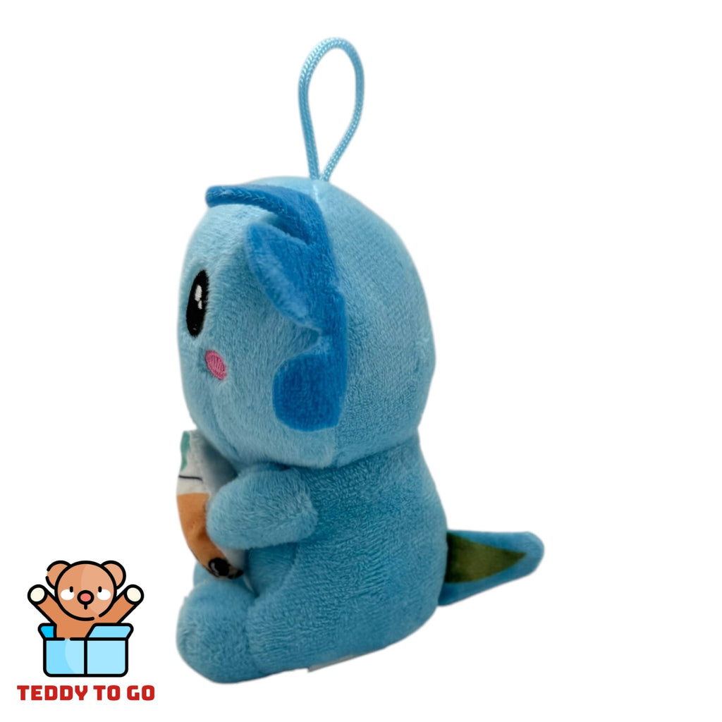 Axolotl met Bubble Tea knuffel zijkant