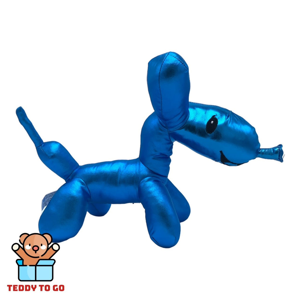 Ballooneez blauwe ballonhond knuffel zijkant