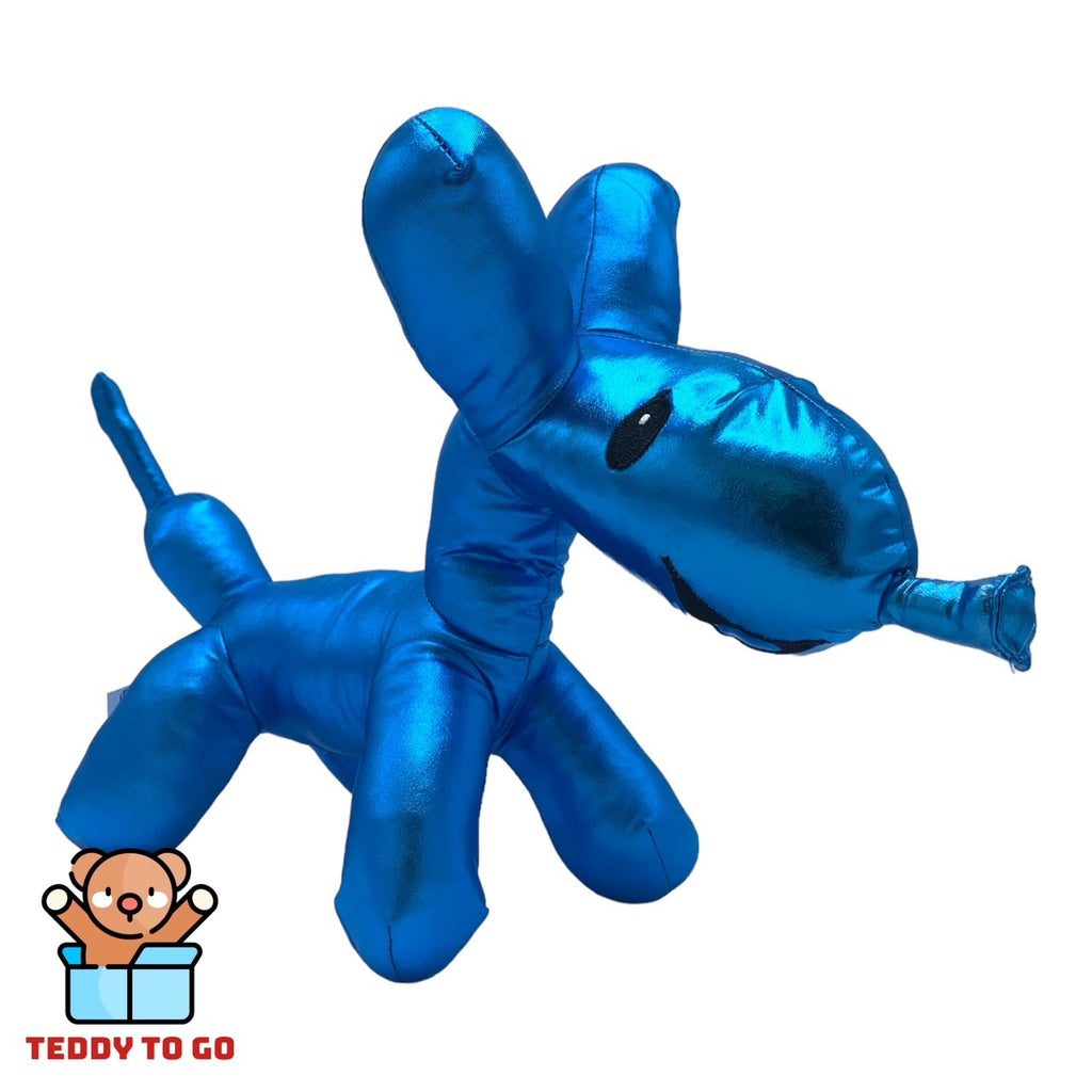 Ballooneez blauwe ballonhond knuffel voorkant