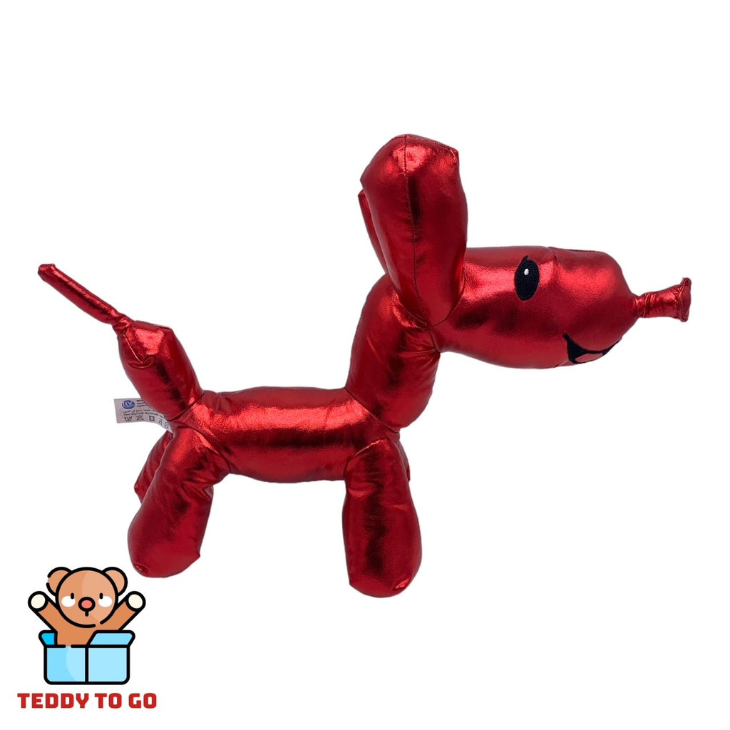 Ballooneez rode ballonhond knuffel zijkant