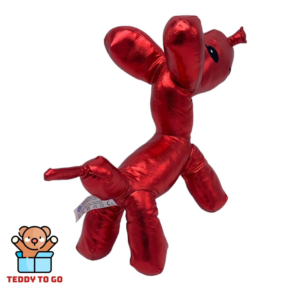 Ballooneez rode ballonhond knuffel achterkant