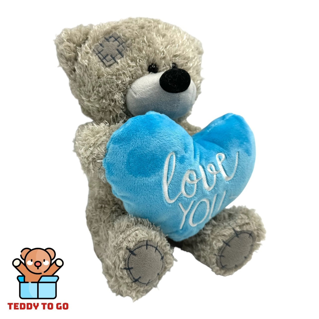 Teddybeer met Hart knuffel zijaanzicht