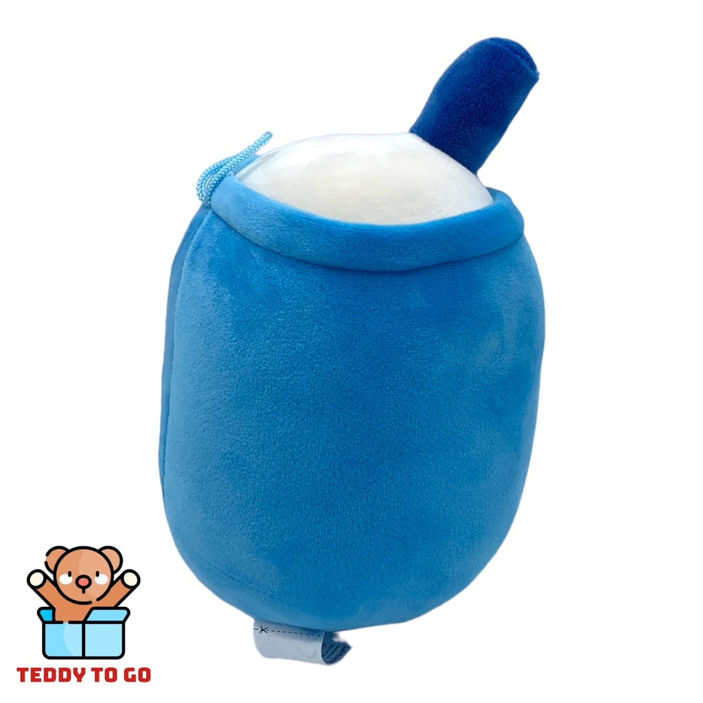 Blauwe Bubble Tea knuffel achterkant
