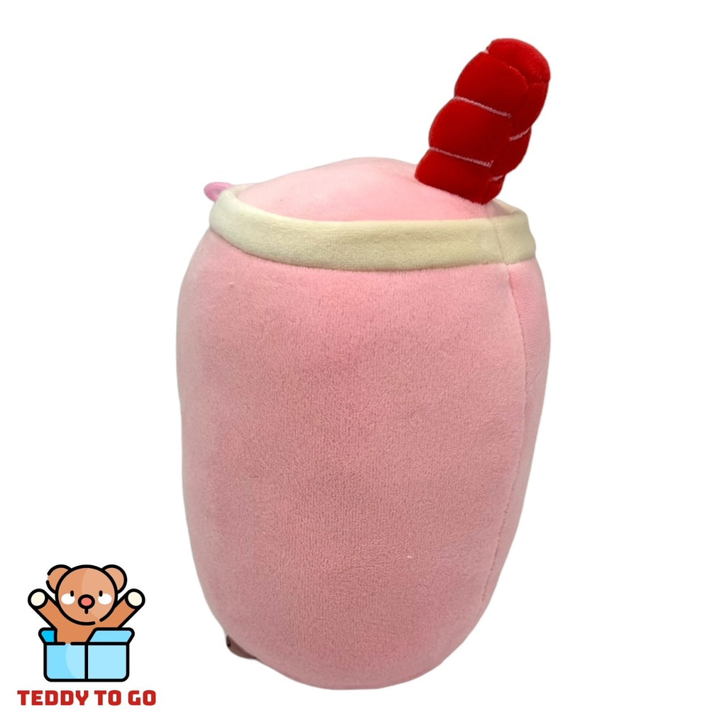 Bubble Tea knuffel roze achterkant