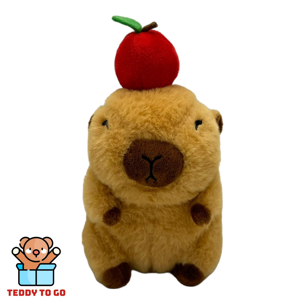 Capybara met appel knuffel voorkant