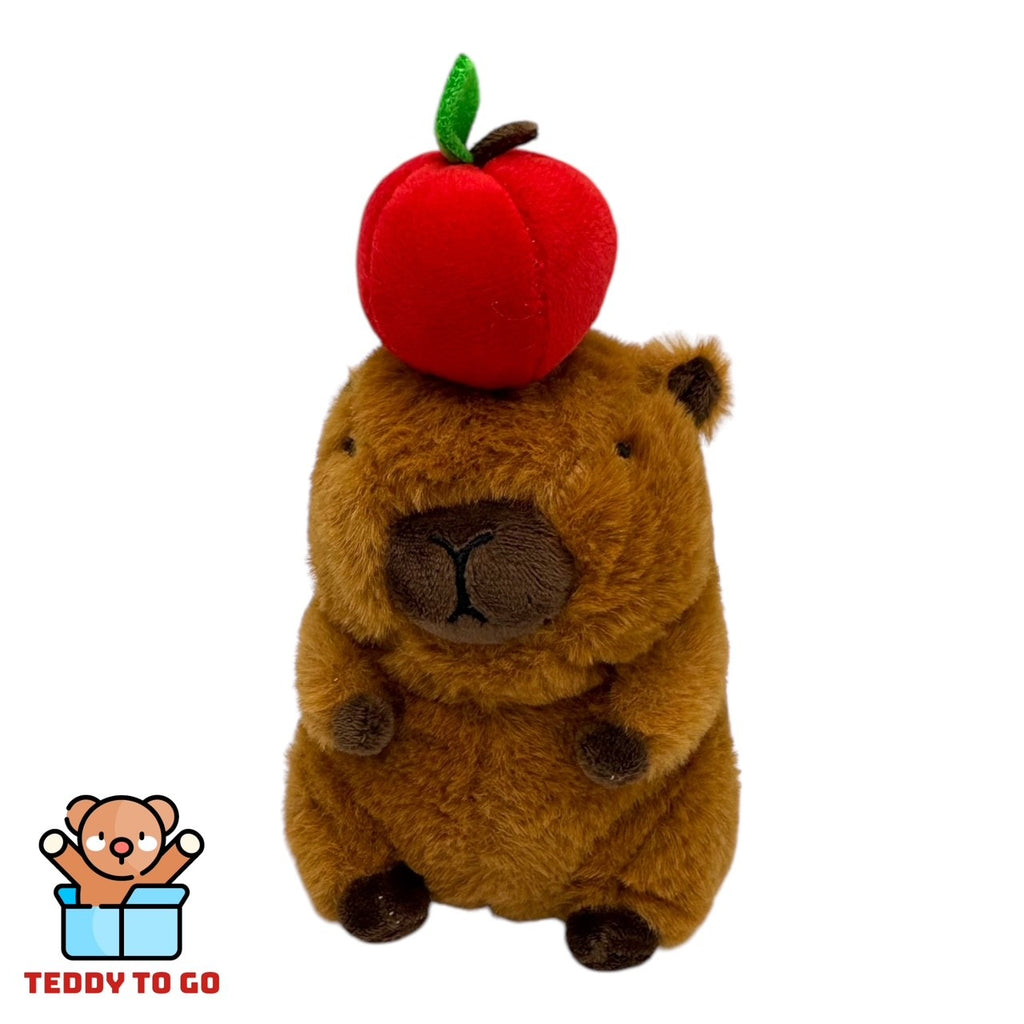 Capybara met appel knuffel voorkant