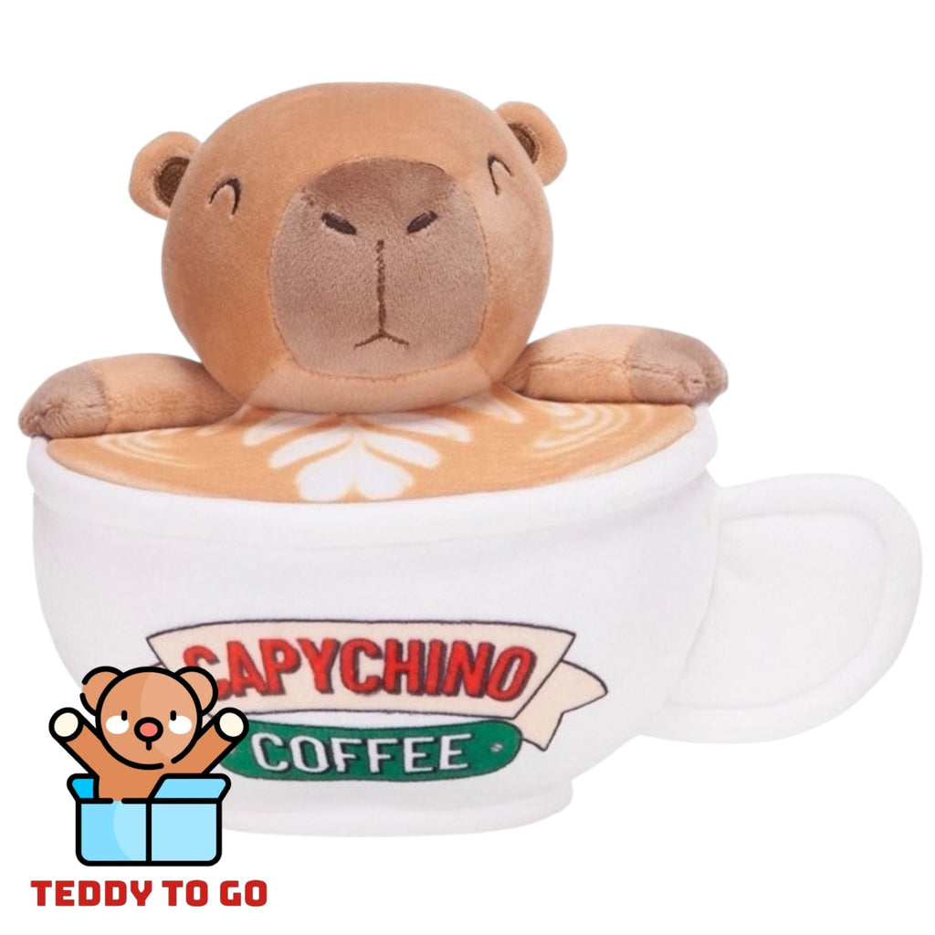 Capybara met cappuccino knuffel