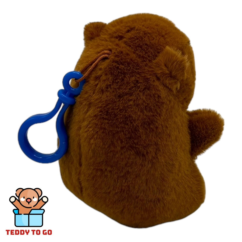 Capybara bagclip knuffel achterkant