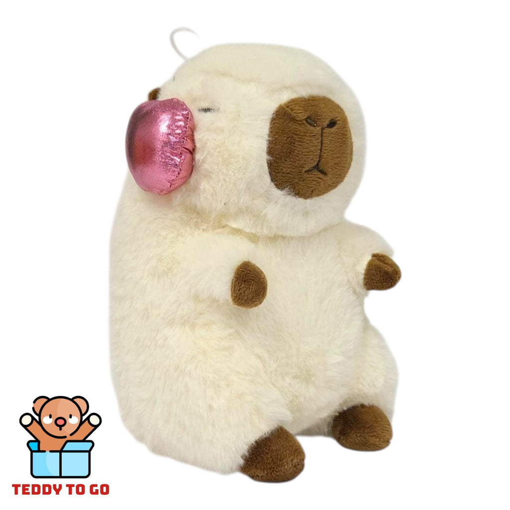 Capybara met roze Koptelefoon knuffel
