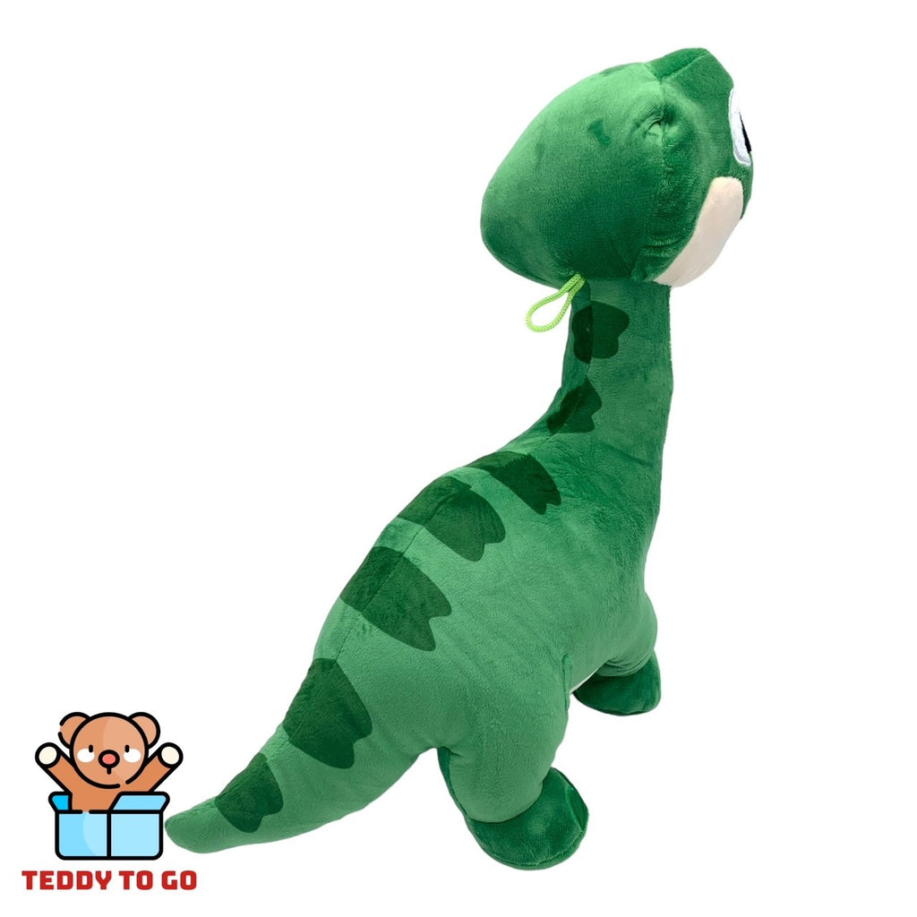 Groene Dinosaurus knuffel achterkant