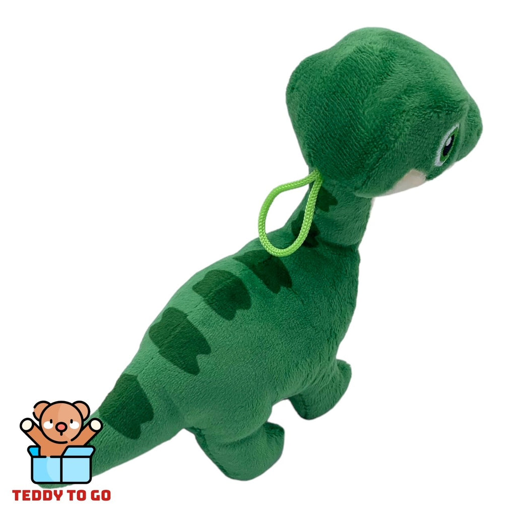 Groene Dinosaurus knuffel achterkant