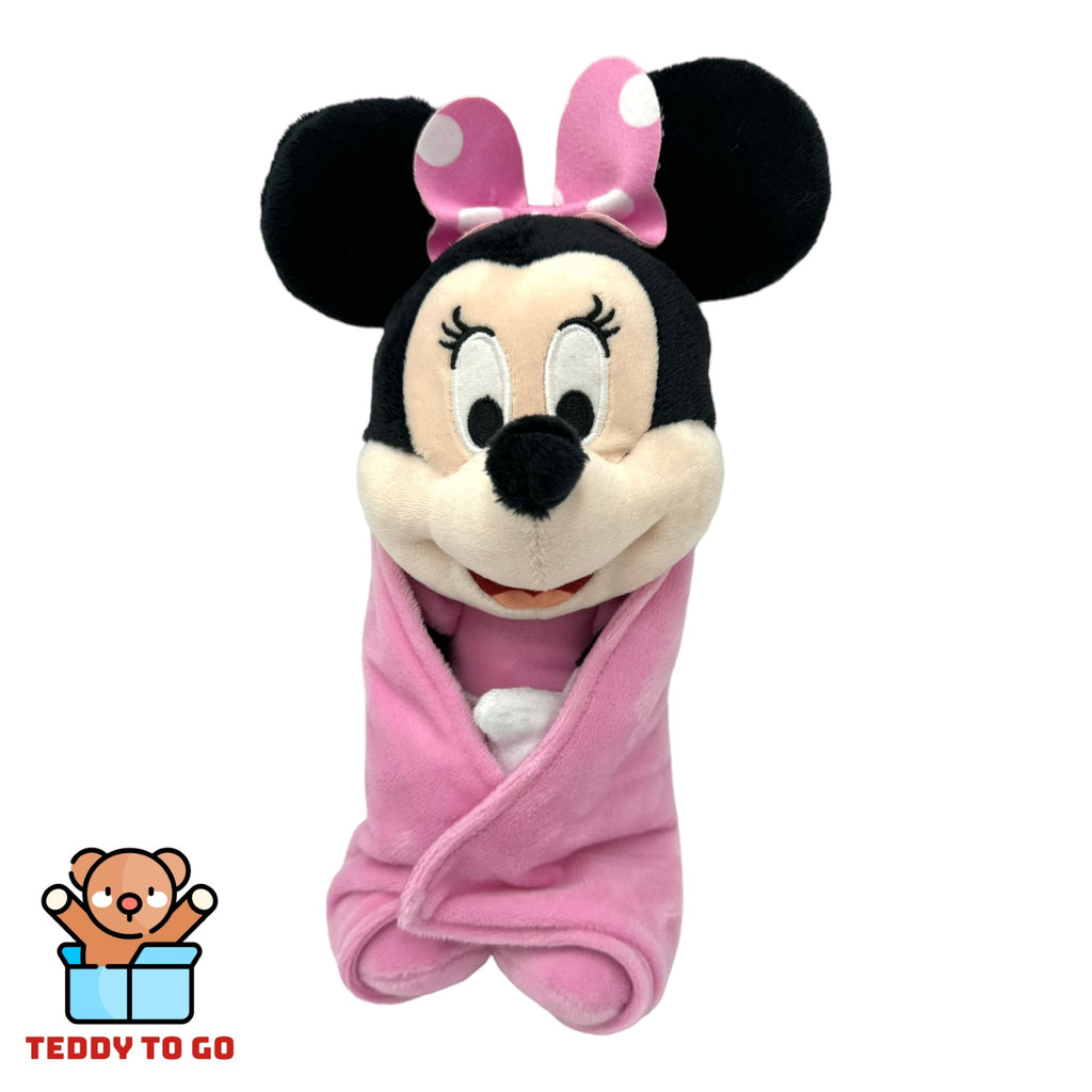 Disney Minnie Mouse met dekentje knuffel voorkant