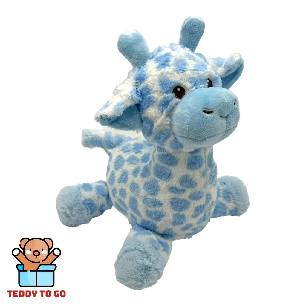 Blauwe Giraffe knuffel zijaanzicht