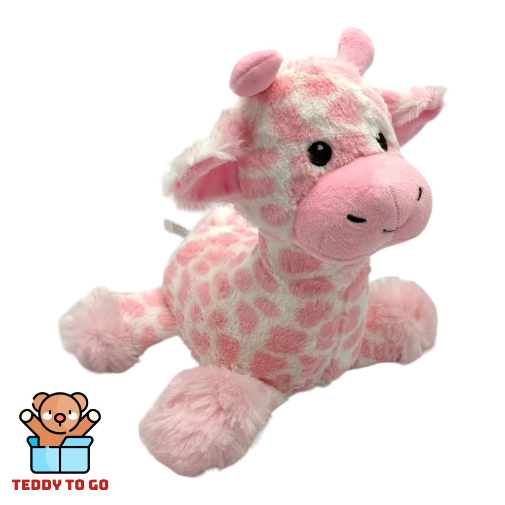 Roze Giraffe knuffel zijaanzicht