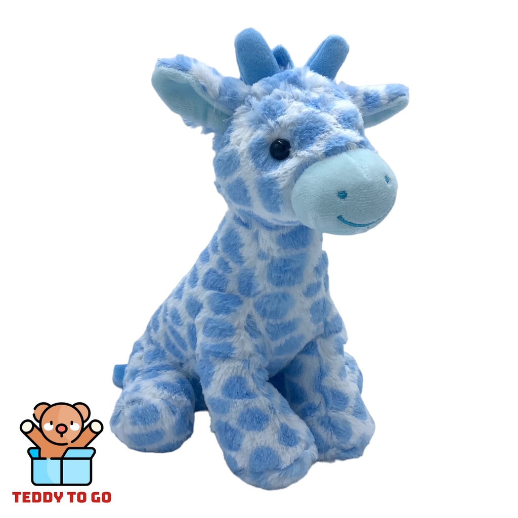 Blauwe Giraffe knuffel zijaanzicht