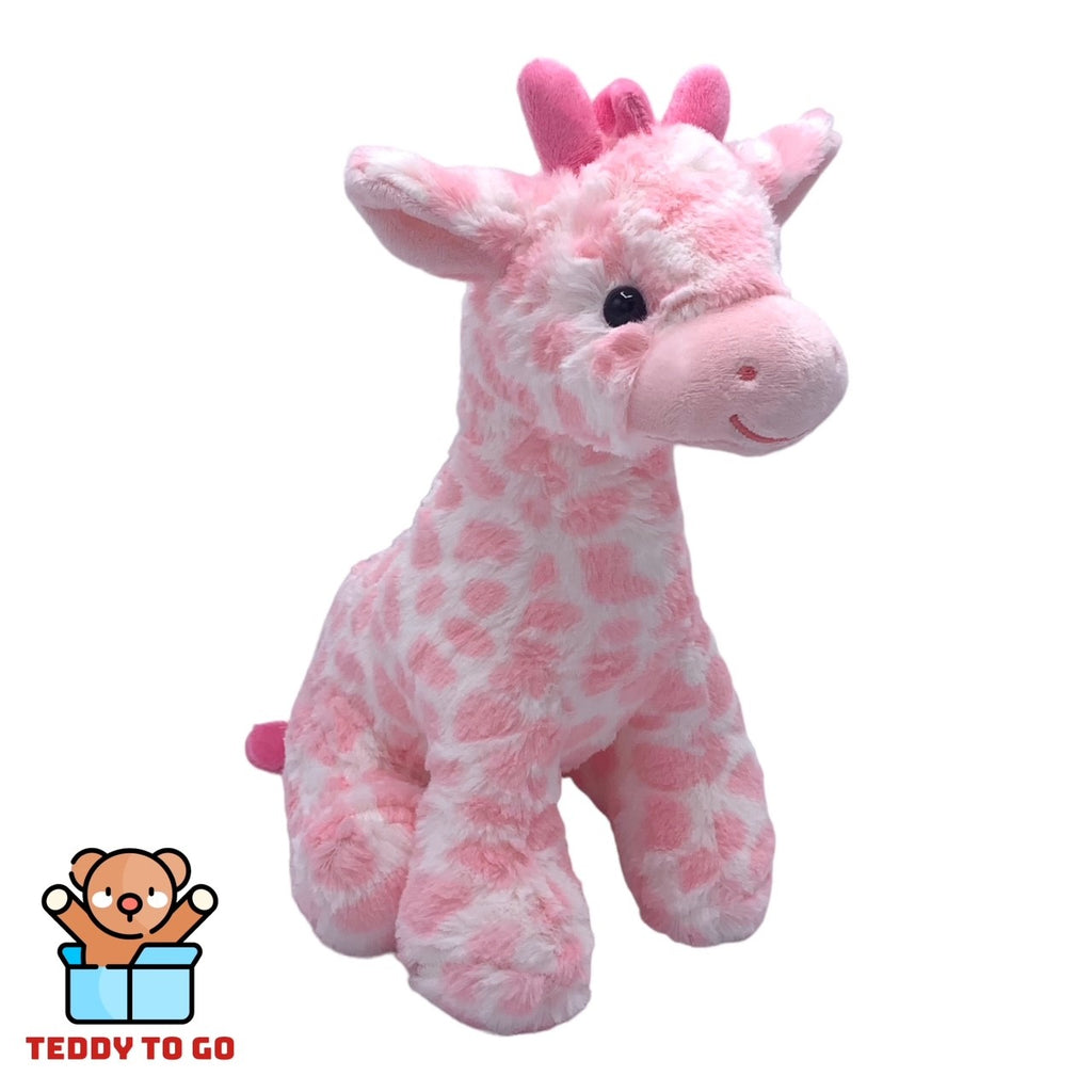 Roze Giraffe knuffel zijaanzicht