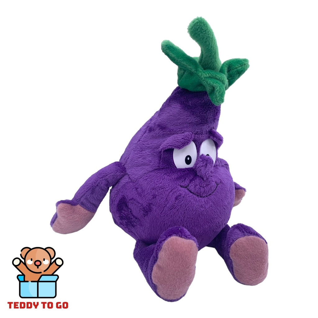 Goodness Gang Aubergine knuffel zijaanzicht