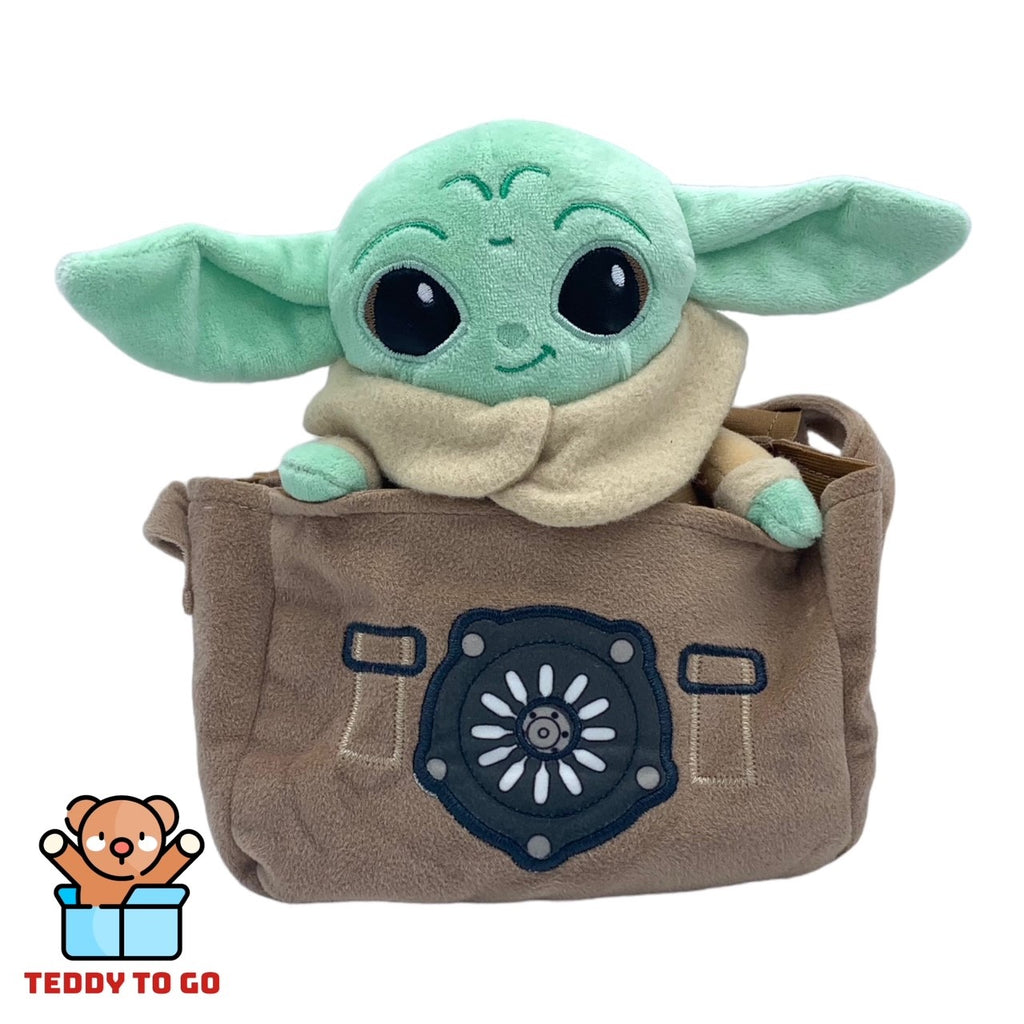 Star Wars Yoda knuffel in tasje voorkant