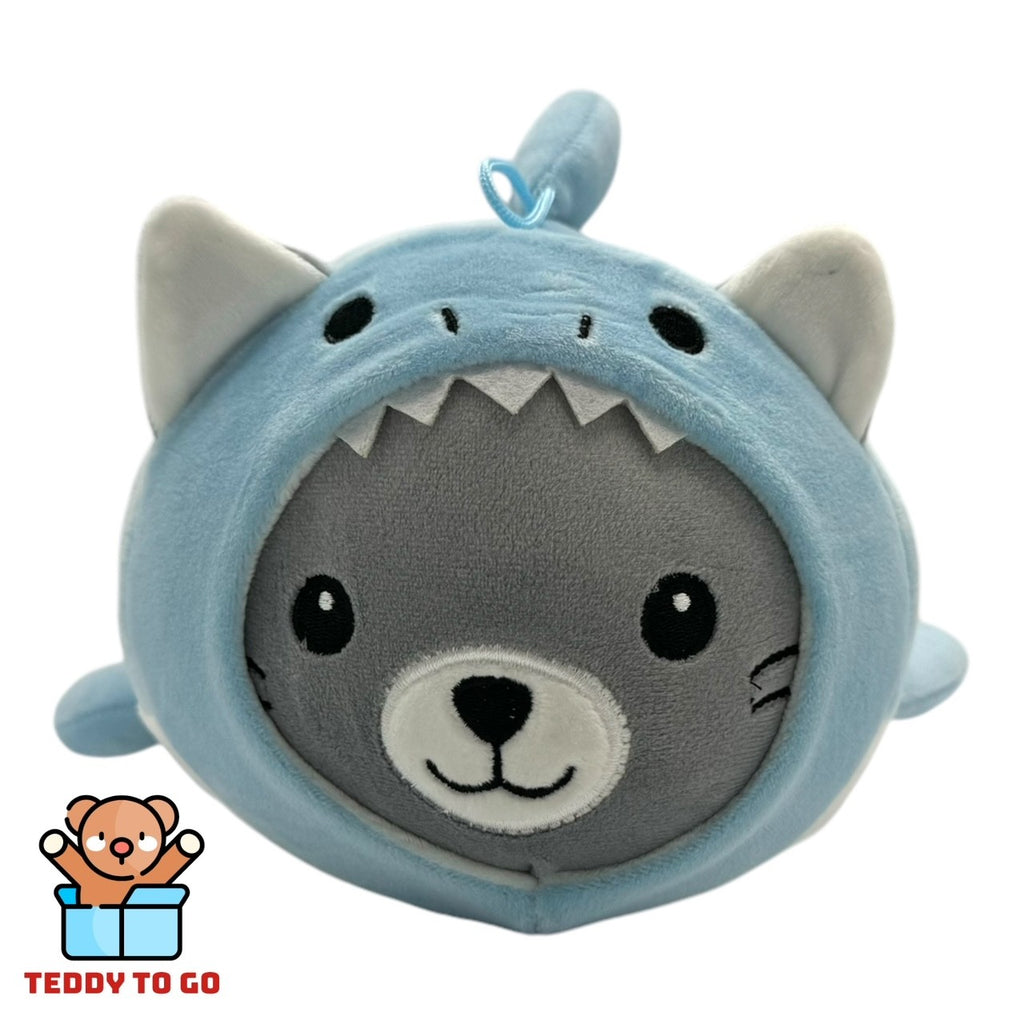 Kawaii Haai knuffel blauw voorkant