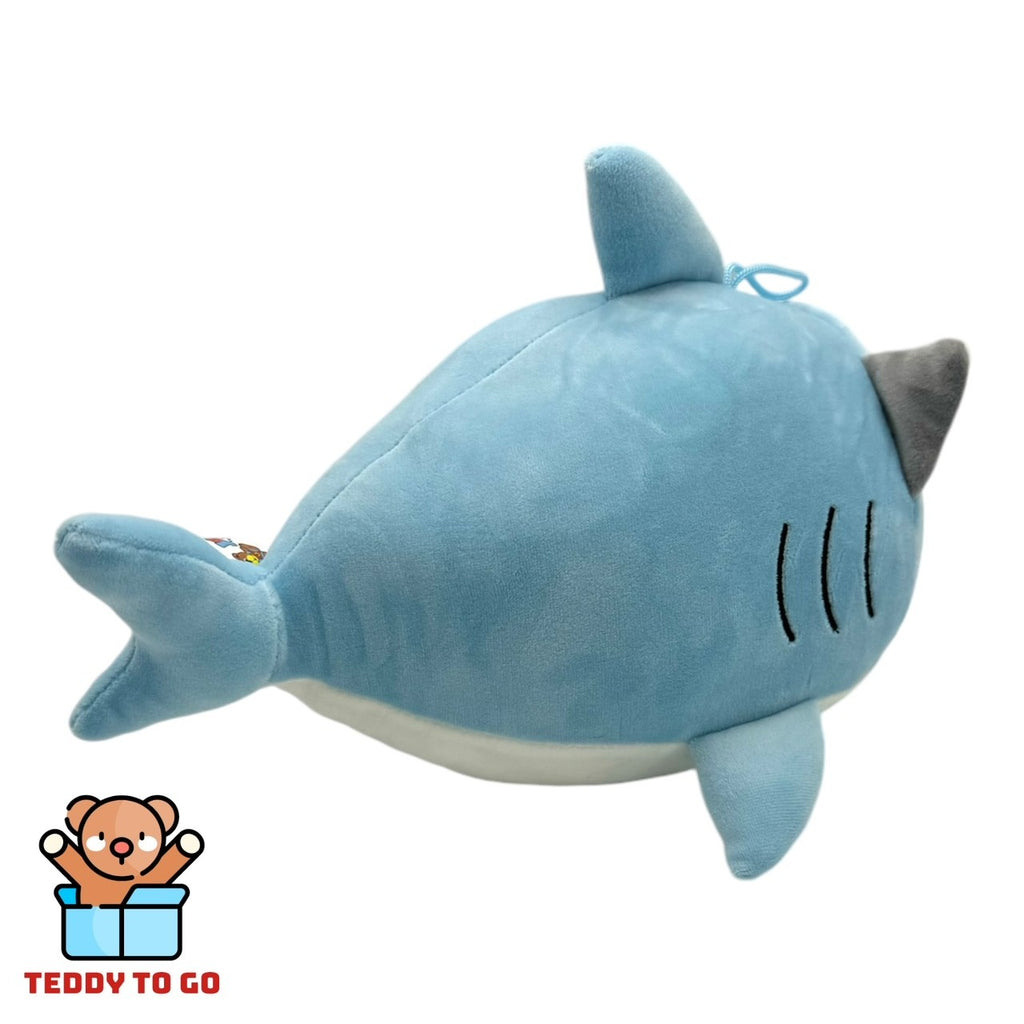 Kawaii Haai knuffel blauw achterkant