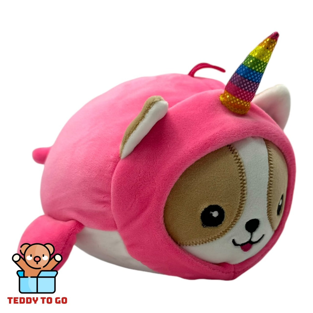 Kawaii Vis knuffel roze zijaanzicht