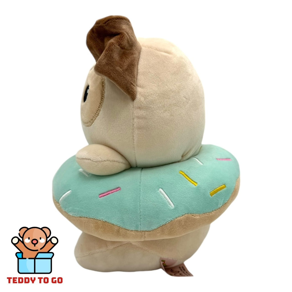 Kawaii Kuties Donut Hond knuffel zijkant