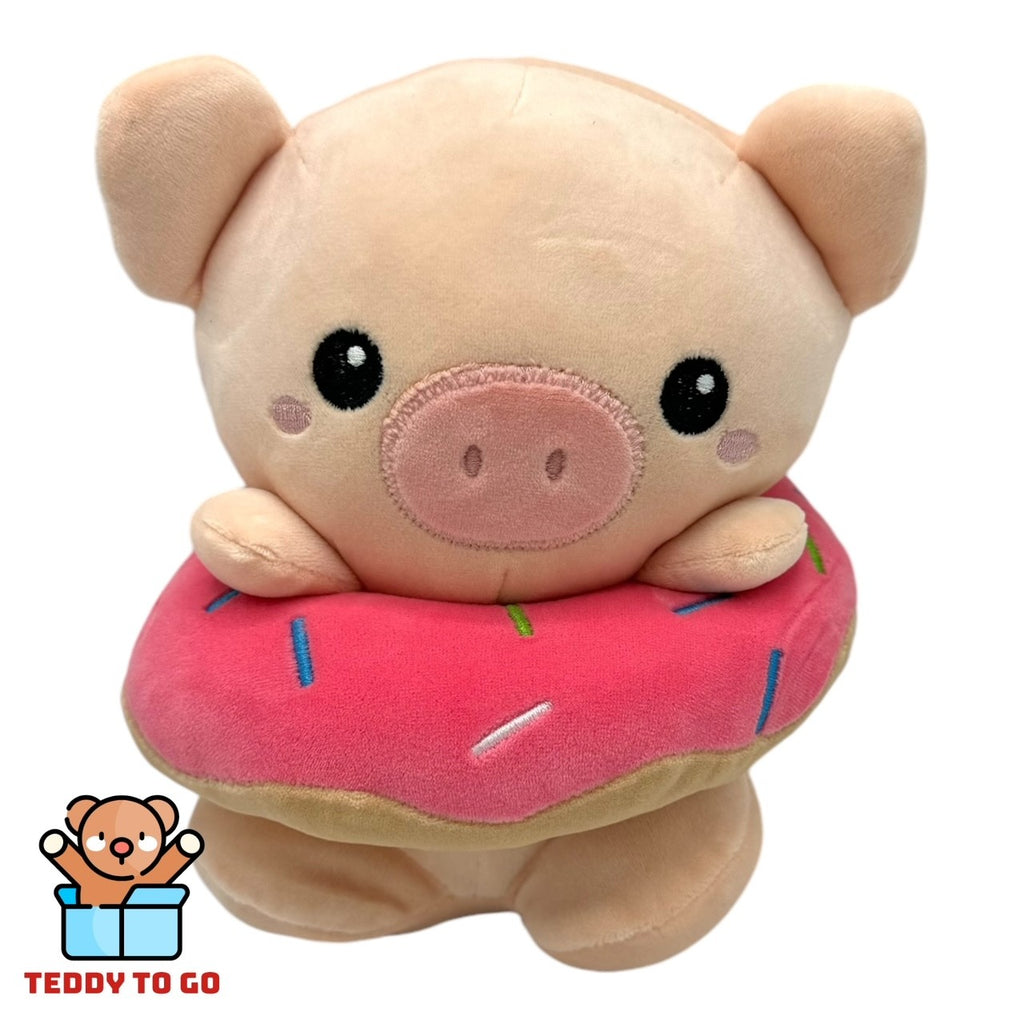 Kawaii Kuties Donut Varkentje knuffel voorkant