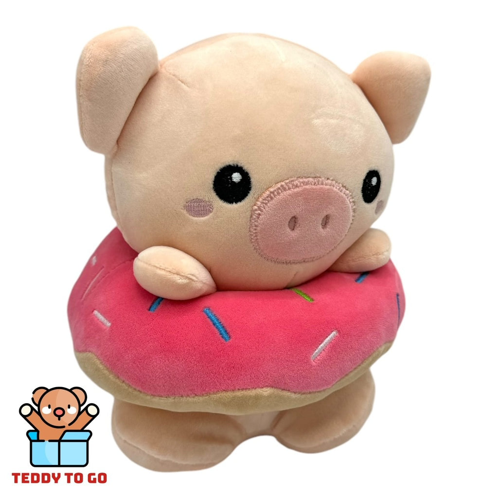 Kawaii Kuties Donut Varkentje knuffel zijaanzicht