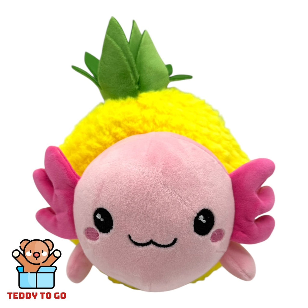 Kawaii Kuties Fruits Axolotl in Ananas knuffel voorkant