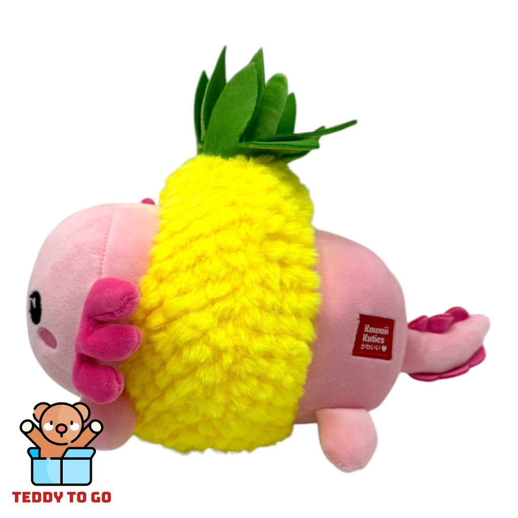 Kawaii Kuties Fruits Axolotl in Ananas knuffel zijkant