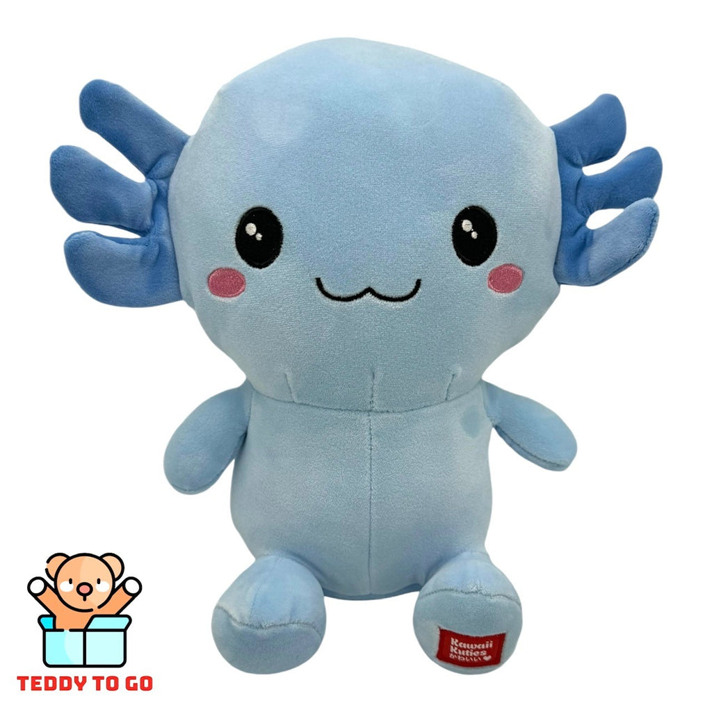 Kawaii Kuties Axolotl blauw knuffel voorkant