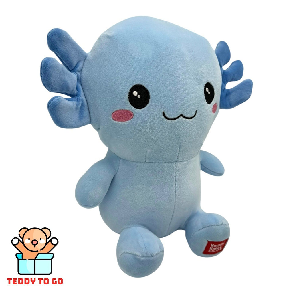 Kawaii Kuties Axolotl blauw knuffel zijaanzicht