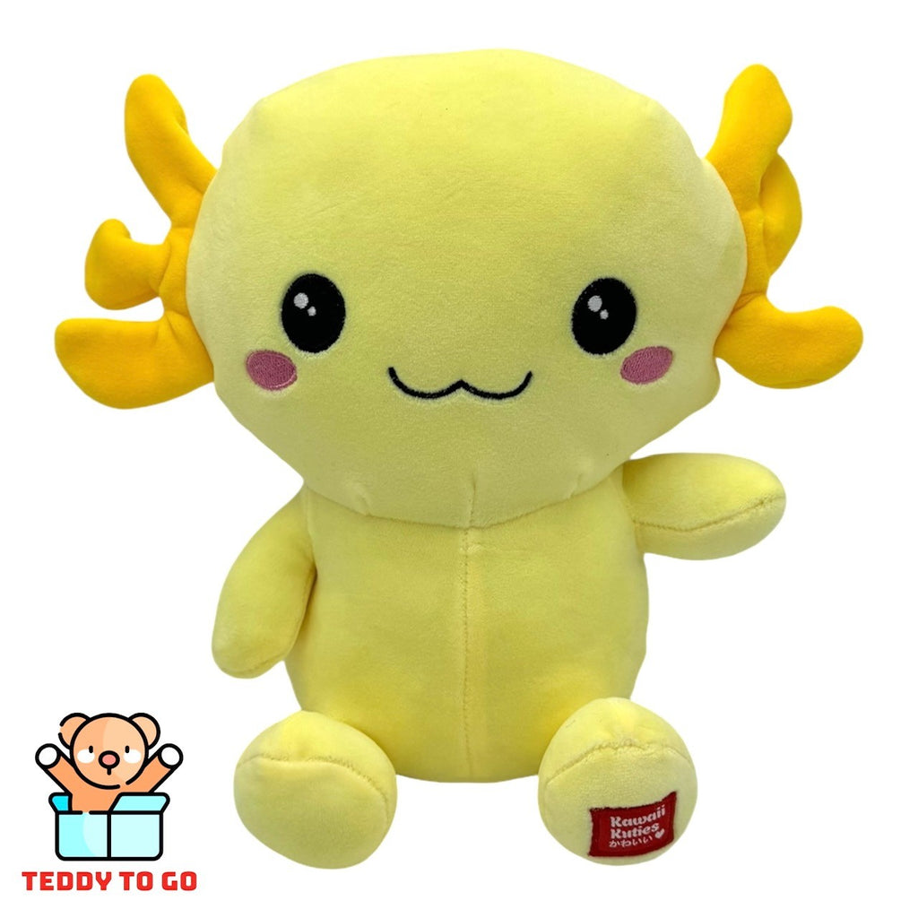 Kawaii Kuties Axolotl geel knuffel voorkant