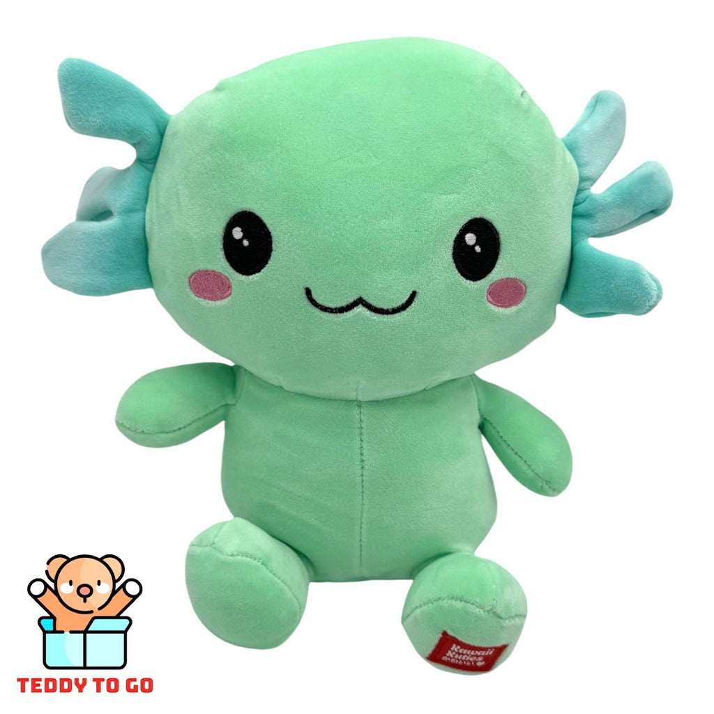 Kawaii Kuties Axolotl groen knuffel voorkant